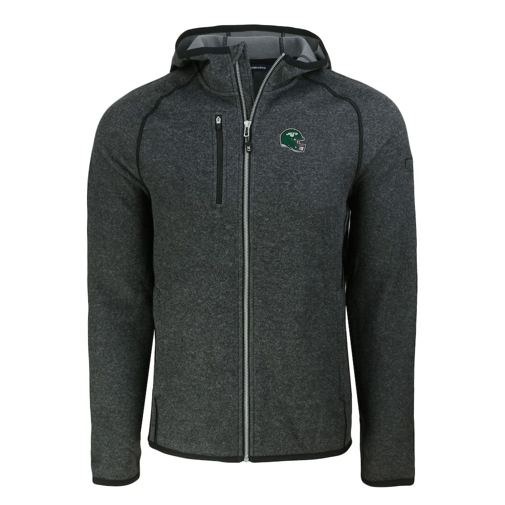 Cutter & Buck Helmet Mainsail Sweater-Knit Full-Zip Hoodie - New York Jets Hoodies
