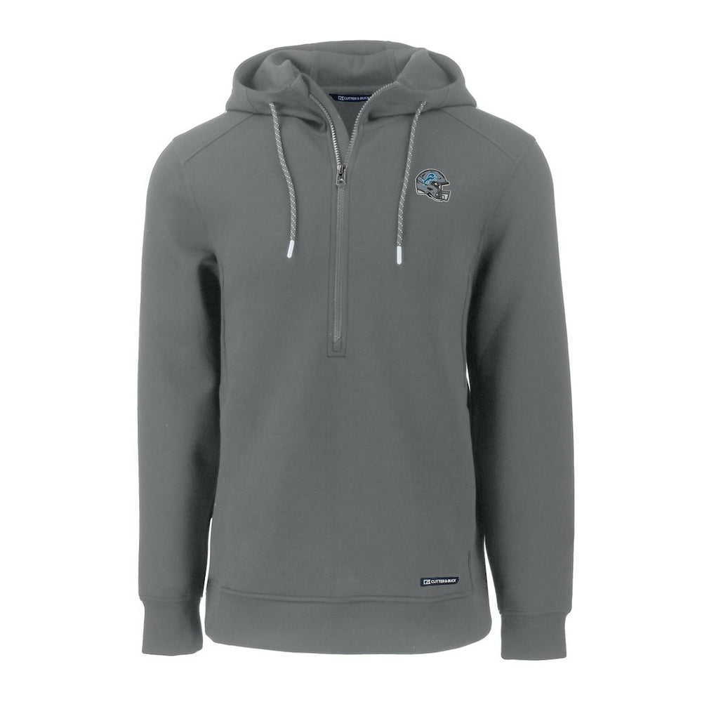 Cutter & Buck Helmet Roam Eco Half-Zip Recycled Pullover Hoodie - Detroit Lions Hoodies