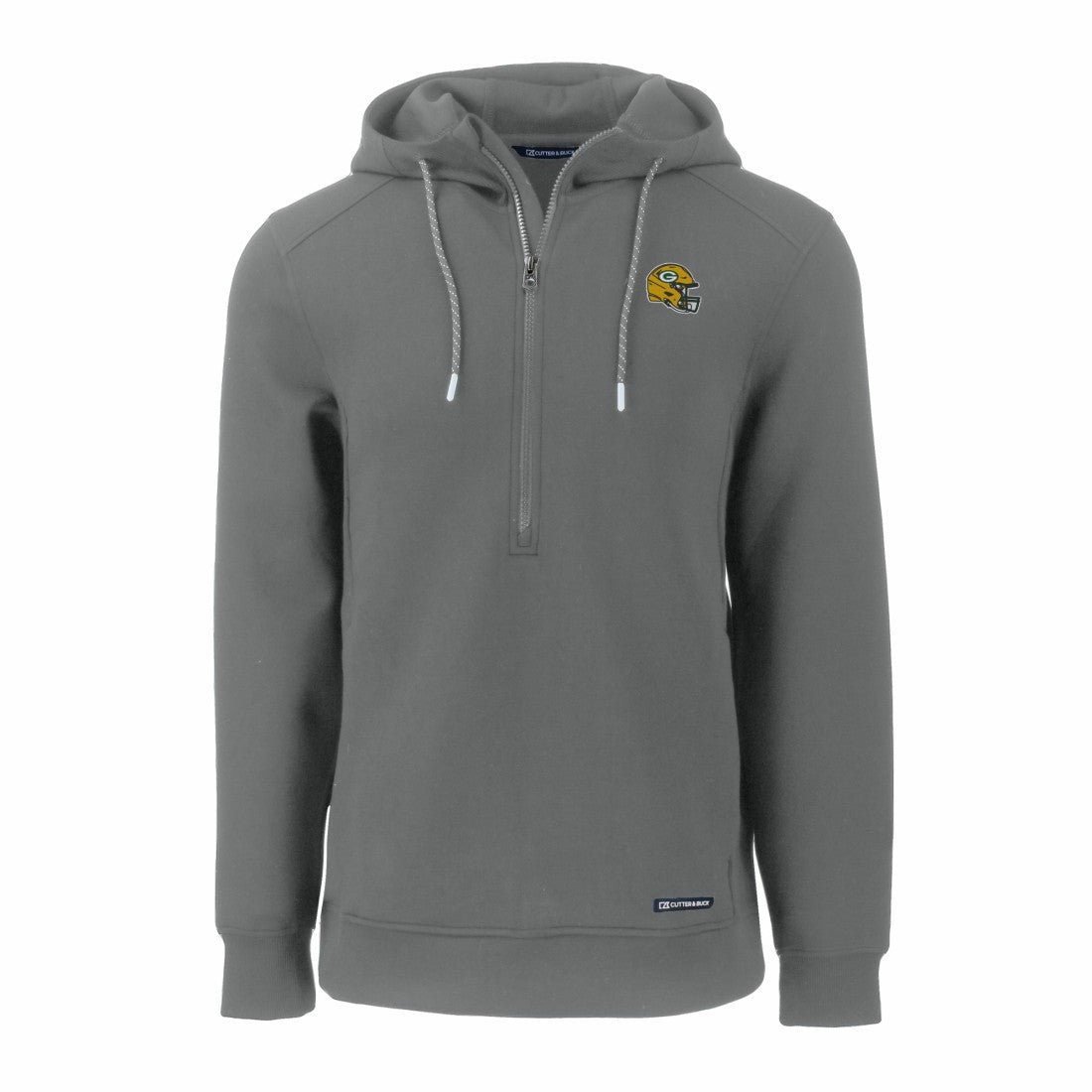 Cutter & Buck Helmet Roam Eco Half-Zip Recycled Pullover Hoodie - Green Bay Packers Hoodies