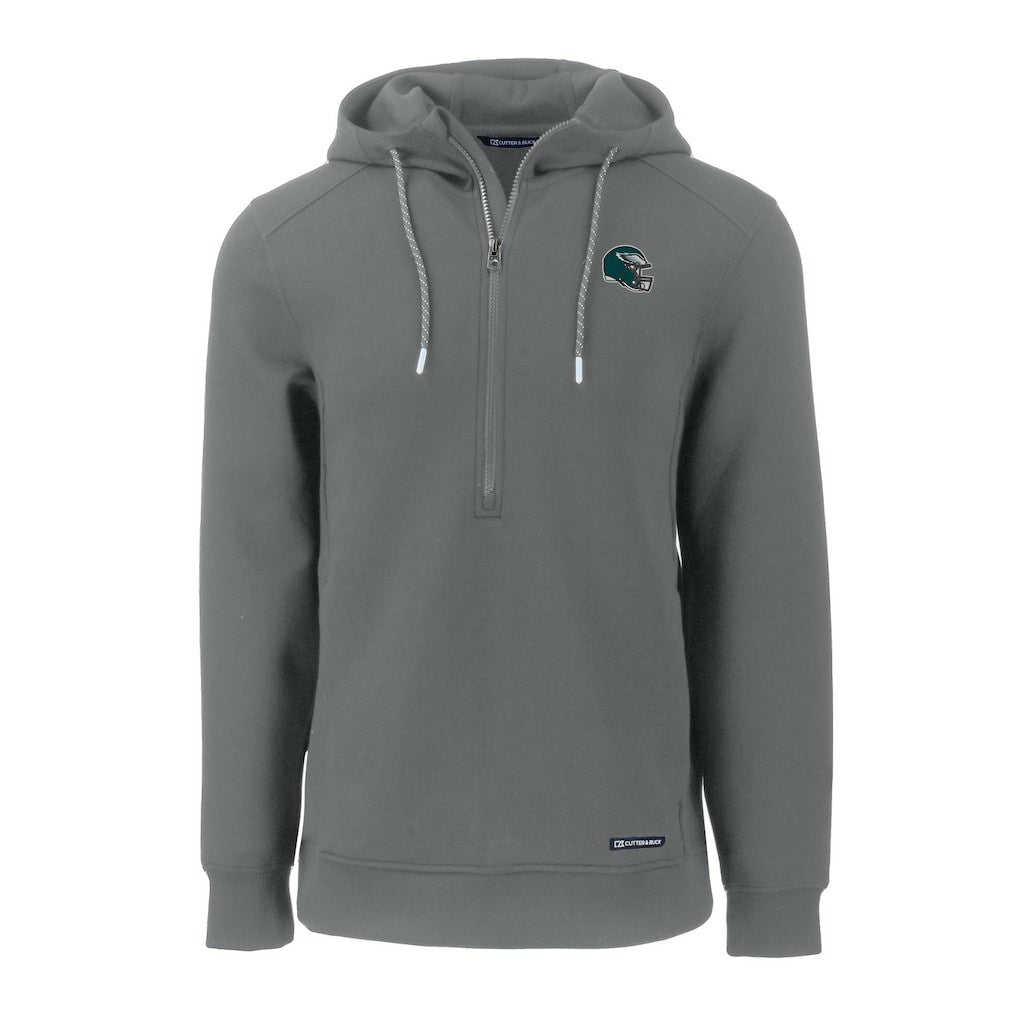Cutter & Buck Helmet Roam Eco Half-Zip Recycled Pullover Hoodie - Philadelphia Eagles Hoodies