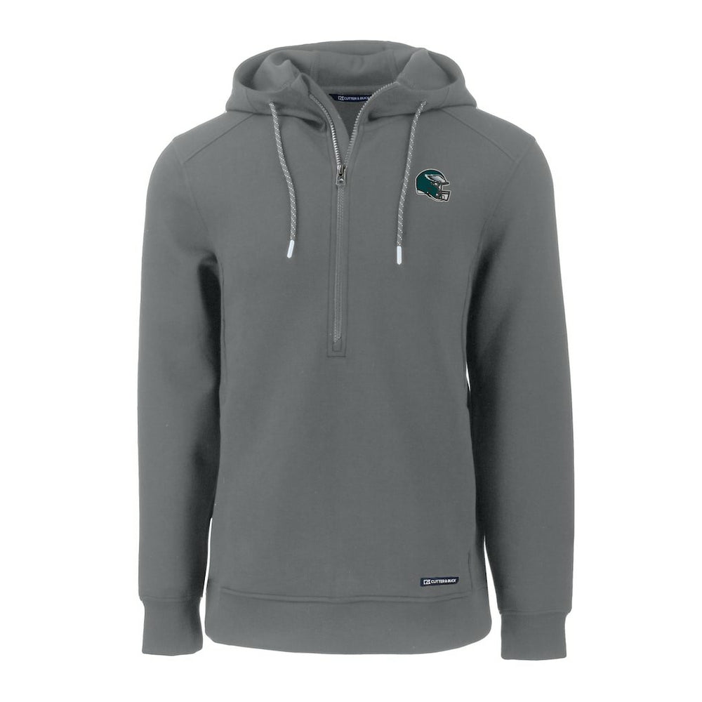 Cutter & Buck Helmet Roam Eco Half-Zip Recycled Pullover Hoodie - Philadelphia Eagles Hoodies