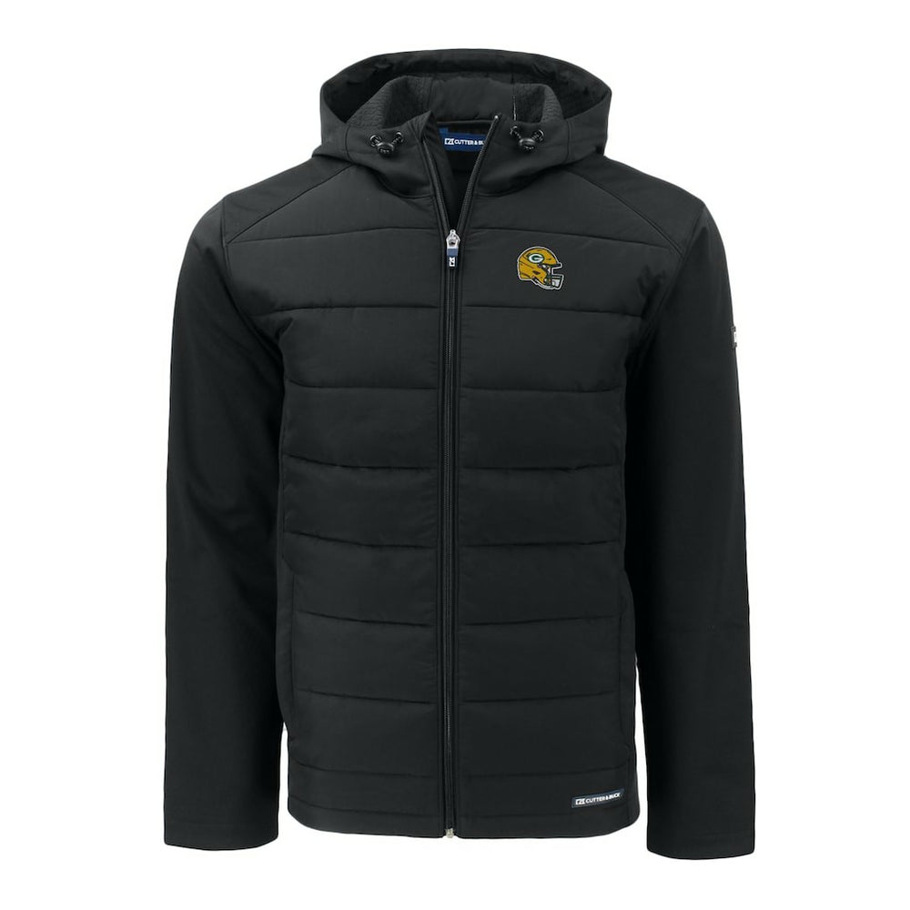 Cutter & Buck Helmet Big & Tall Evoke Hybrid Eco Softshell Recycled Full-Zip Jacket - Green Bay Packers Jackets