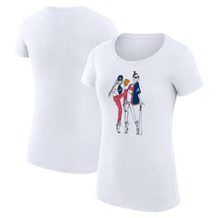 White Atlanta Braves G-III 4Her by Carl Banks Women's Super-Slim Fit Lightweight Baseball Girls T-Shirt