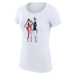 White Atlanta Braves G-III 4Her by Carl Banks Women's Super-Slim Fit Lightweight Baseball Girls T-Shirt