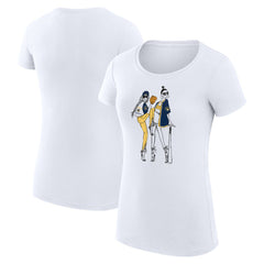 White Milwaukee Brewers G-III 4Her by Carl Banks Women's Super-Slim Fit Lightweight Baseball Girls T-Shirt