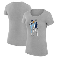 Heather Gray Tampa Bay Rays G-III 4Her by Carl Banks Women's Super-Slim Fit Lightweight Baseball Girls T-Shirt