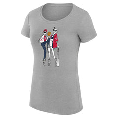 Heather Gray Washington Nationals G-III 4Her by Carl Banks Women's Super-Slim Fit Lightweight Baseball Girls T-Shirt