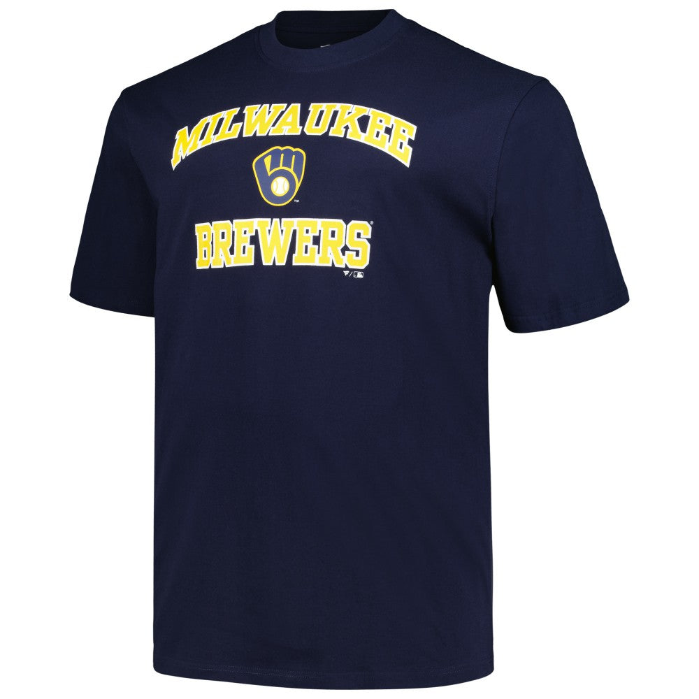 Navy Milwaukee Brewers Profile Big & Tall Heart & Soul T-Shirt
