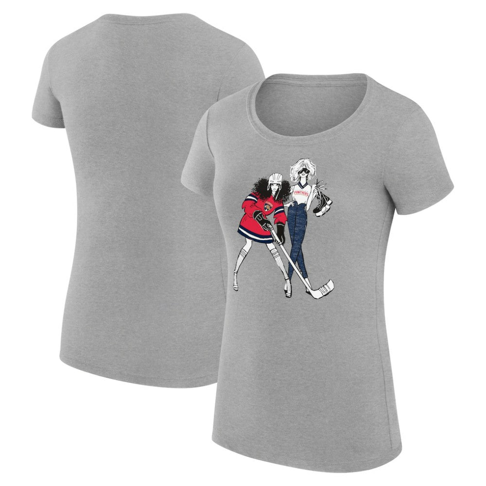 NHL Florida Panthers G-III 4Her by Carl Banks Women's Super-Slim Fit Lightweight Hockey Girls T-Shirt