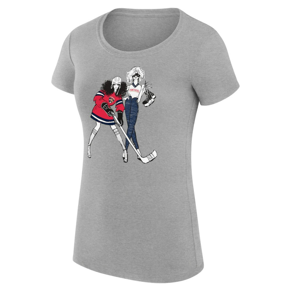 NHL Florida Panthers G-III 4Her by Carl Banks Women's Super-Slim Fit Lightweight Hockey Girls T-Shirt