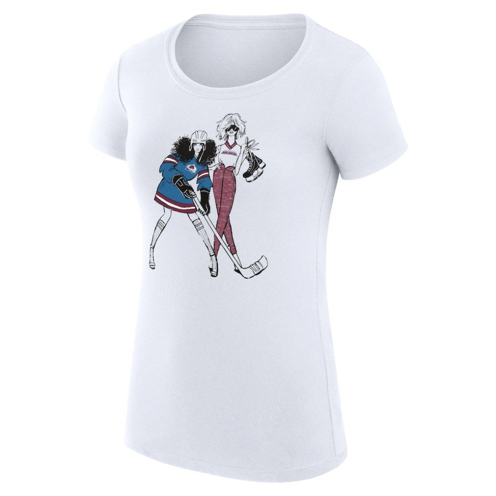 NHL Colorado Avalanche G-III 4Her by Carl Banks Women's Super-Slim Fit Lightweight Hockey Girls T-Shirt