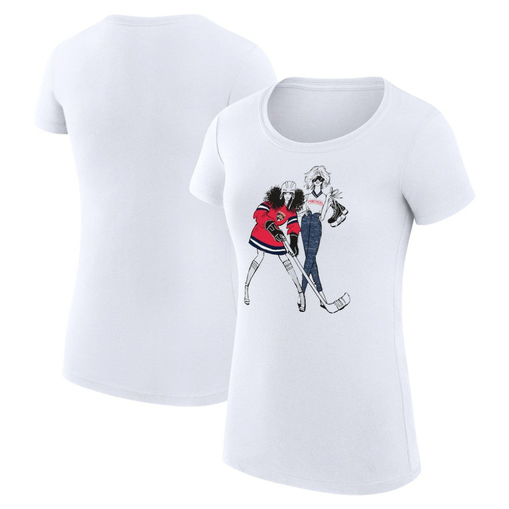 NHL Florida Panthers G-III 4Her by Carl Banks Women's Super-Slim Fit Lightweight Hockey Girls T-Shirt