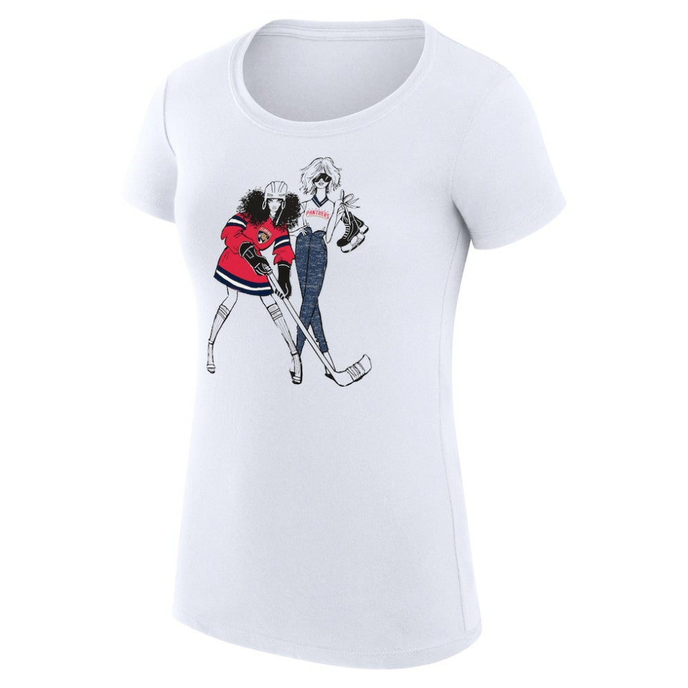 NHL Florida Panthers G-III 4Her by Carl Banks Women's Super-Slim Fit Lightweight Hockey Girls T-Shirt