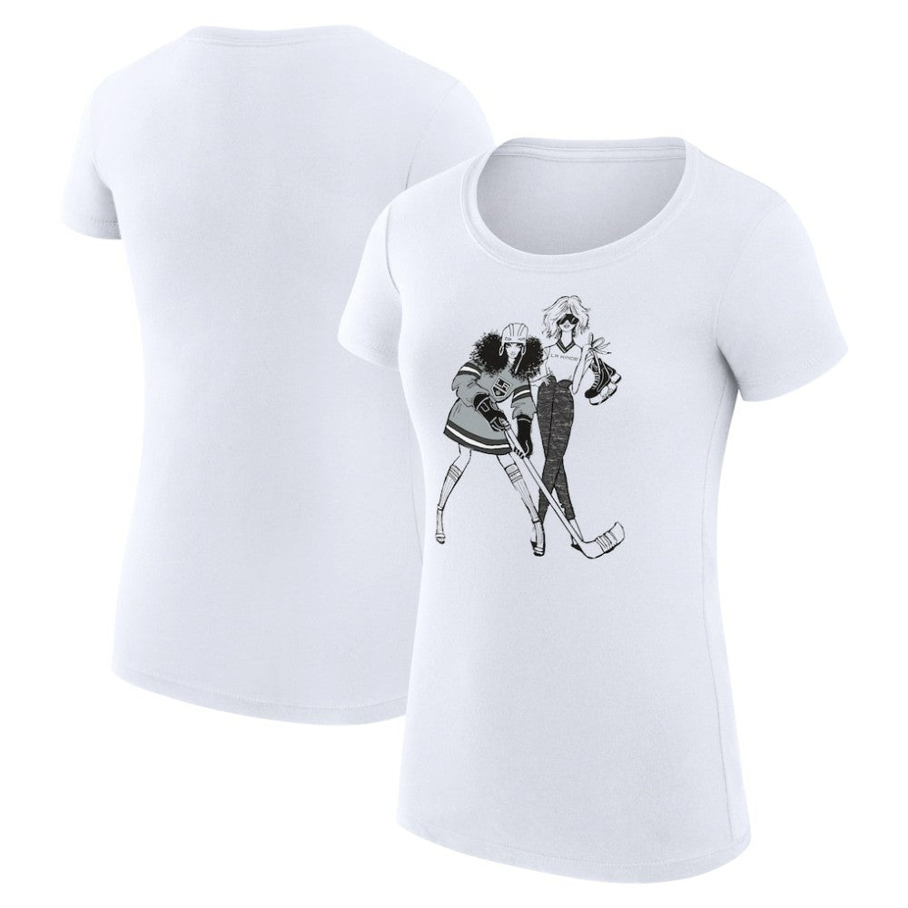 NHL Los Angeles Kings G-III 4Her by Carl Banks Women's Super-Slim Fit Lightweight Hockey Girls T-Shirt