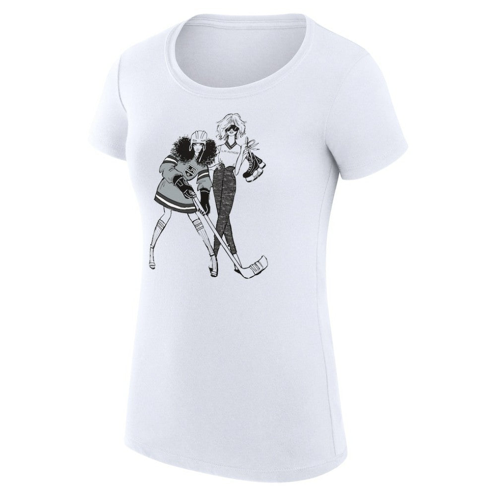 NHL Los Angeles Kings G-III 4Her by Carl Banks Women's Super-Slim Fit Lightweight Hockey Girls T-Shirt
