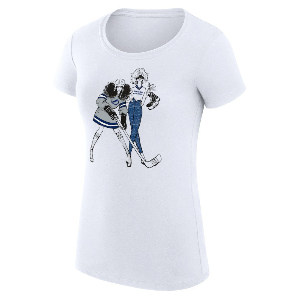 NHL Tampa Bay Lightning G-III 4Her by Carl Banks Women's Super-Slim Fit Lightweight Hockey Girls T-Shirt