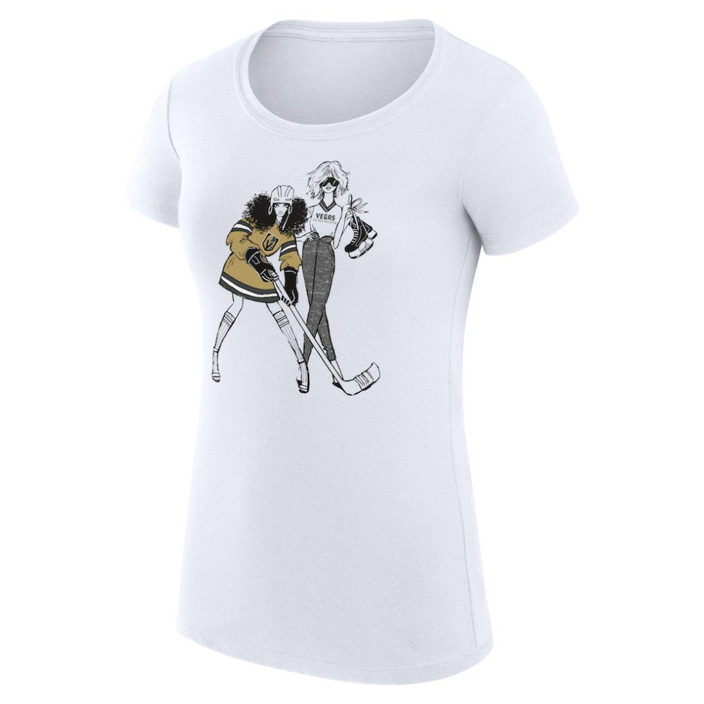 NHL Vegas Golden Knights G-III 4Her by Carl Banks Women's Super-Slim Fit Lightweight Hockey Girls T-Shirt