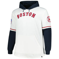 White/Navy Boston Red Sox '47 Big & Tall Trifecta Shortstop Pullover Hoodie