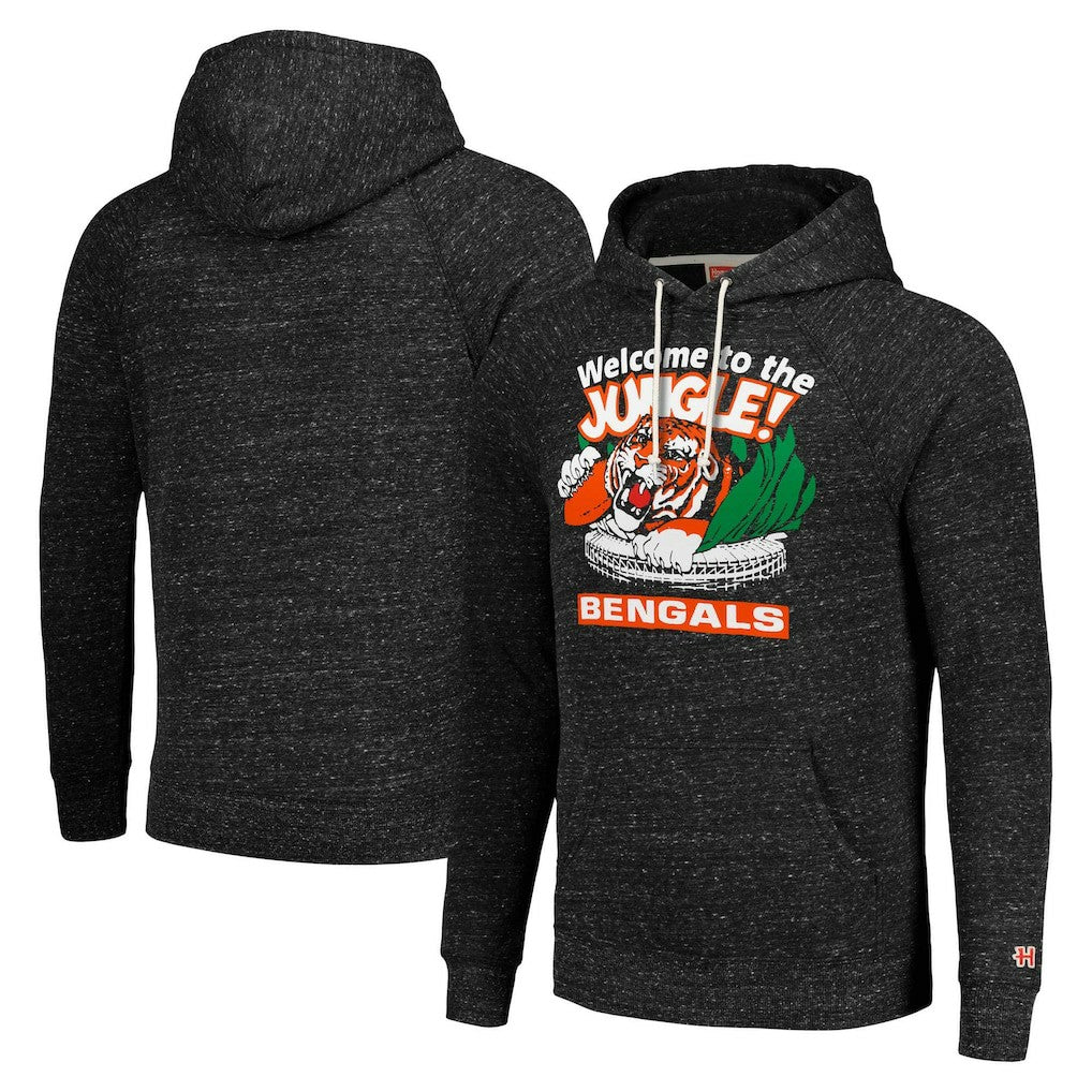 Homage Unisex Hyperlocal Raglan Pullover Hoodie - Cincinnati Bengals Hoodies
