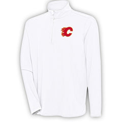 NHL Calgary Flames Antigua Hunk Quarter-Zip Pullover Top