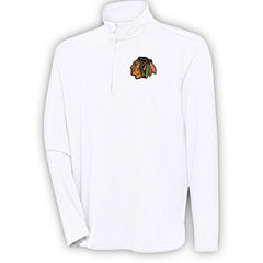 NHL Chicago Blackhawks Antigua Hunk Quarter-Zip Pullover Top