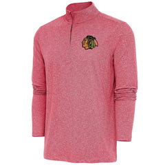NHL Chicago Blackhawks Antigua Hunk Quarter-Zip Pullover Top