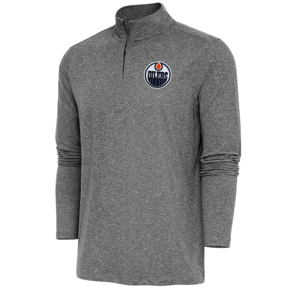 NHL Edmonton Oilers Antigua Hunk Quarter-Zip Pullover Top