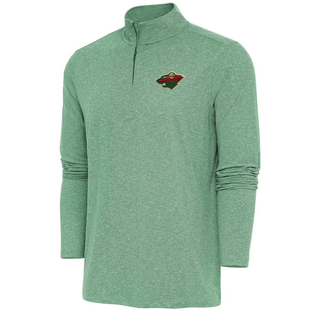 NHL Minnesota Wild Antigua Hunk Quarter-Zip Pullover Top