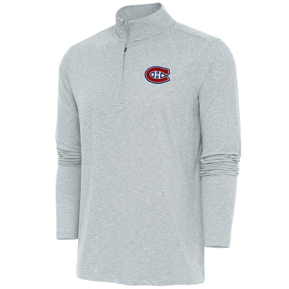 NHL Montreal Canadiens Antigua Hunk Quarter-Zip Pullover Top