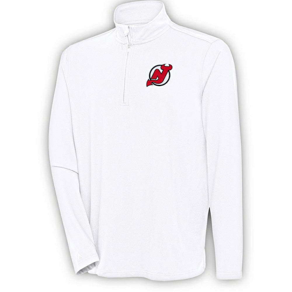 NHL New Jersey Devils Antigua Hunk Quarter-Zip Pullover Top