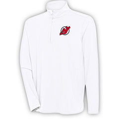 NHL New Jersey Devils Antigua Hunk Quarter-Zip Pullover Top