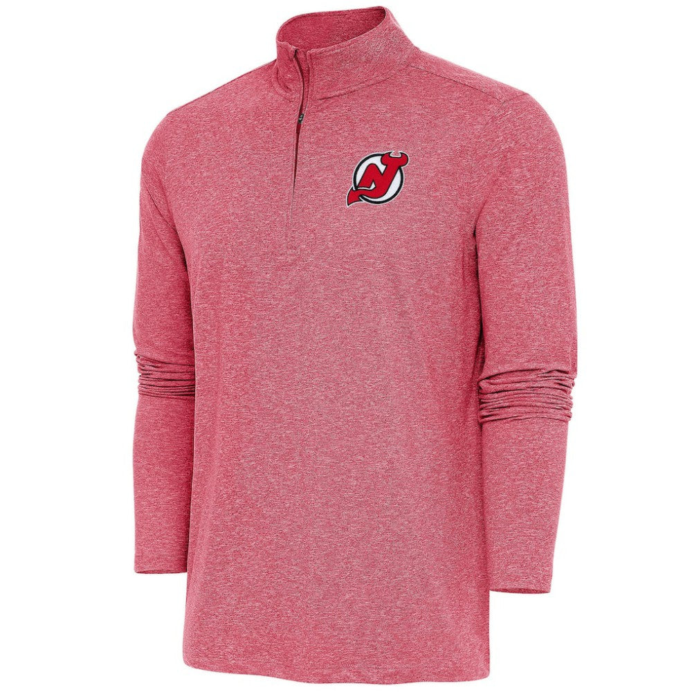 NHL New Jersey Devils Antigua Hunk Quarter-Zip Pullover Top