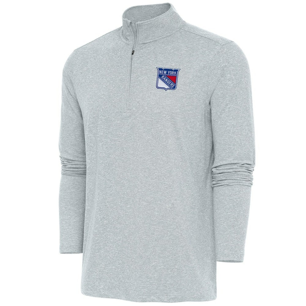 NHL New York Rangers Antigua Hunk Quarter-Zip Pullover Top