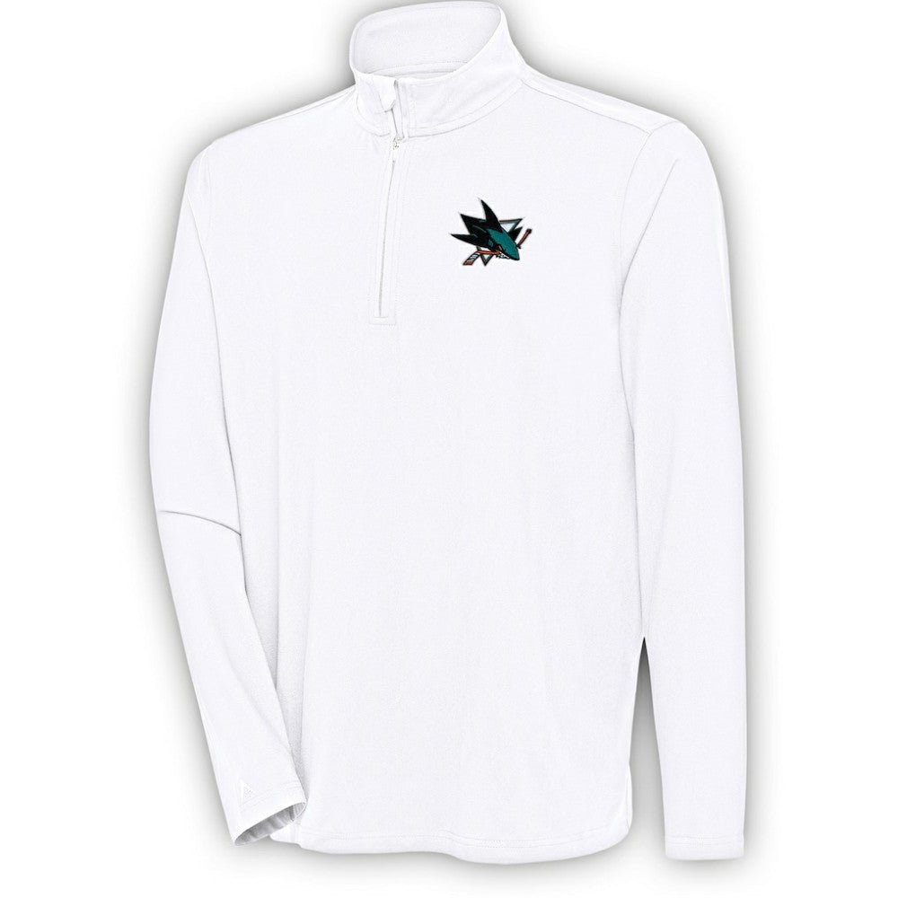 NHL San Jose Sharks Antigua Hunk Quarter-Zip Pullover Top