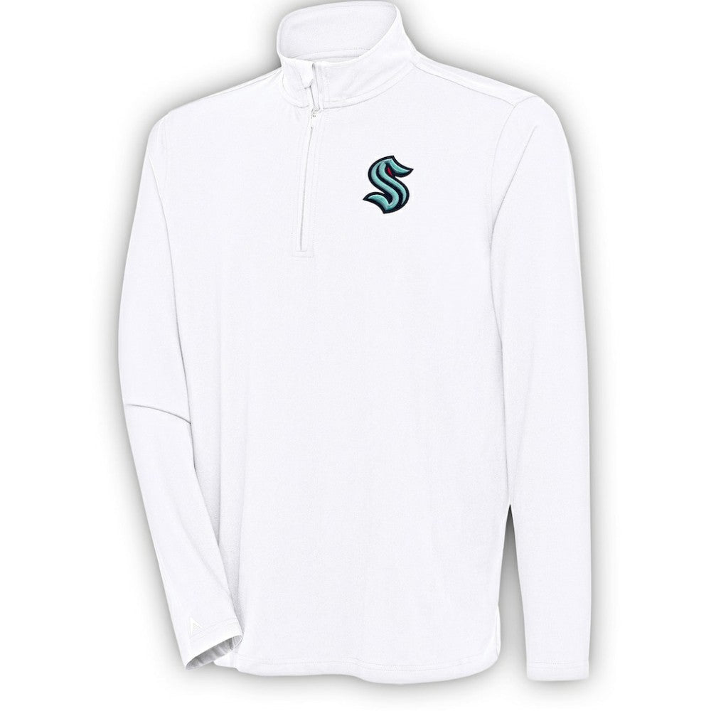 NHL Seattle Kraken Antigua Hunk Quarter-Zip Pullover Top