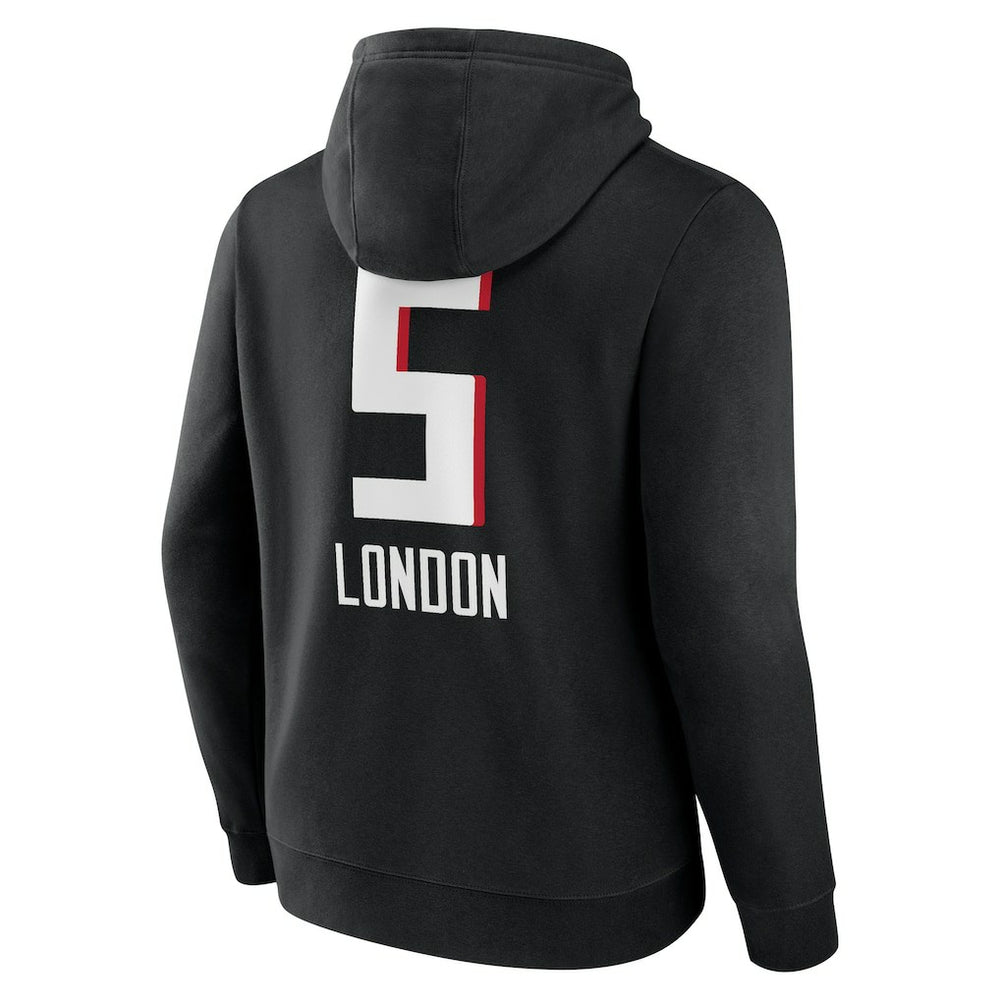 Drake London  Team Wordmark Player Name & Number Pullover Hoodie - Atlanta Falcons Hoodies