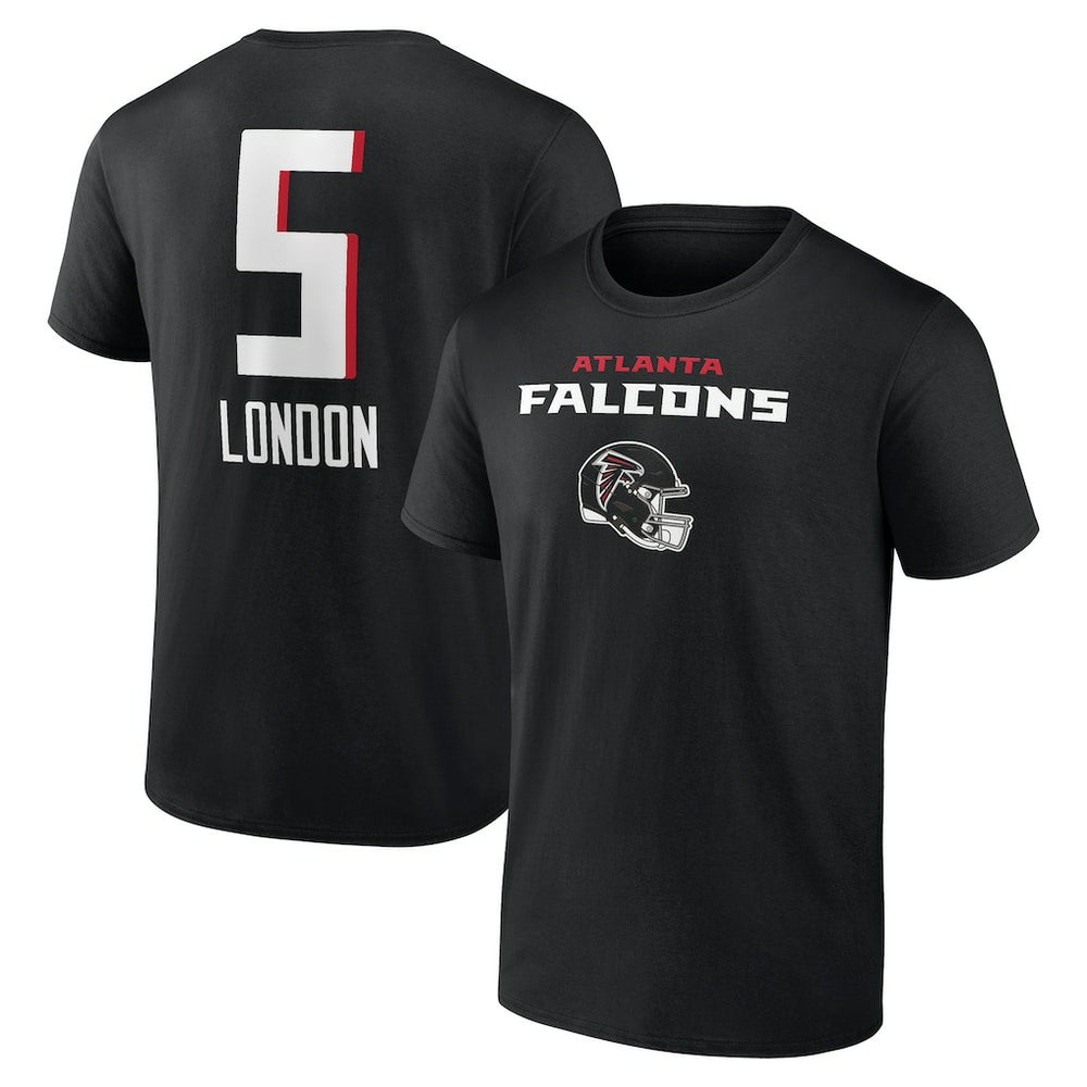 Drake London  Team Wordmark Player Name & Number T-Shirt - Atlanta Falcons T-shirts