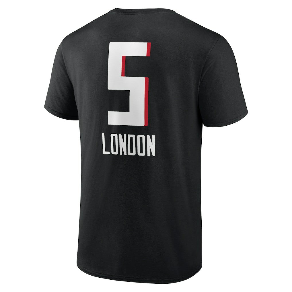 Drake London  Team Wordmark Player Name & Number T-Shirt - Atlanta Falcons T-shirts