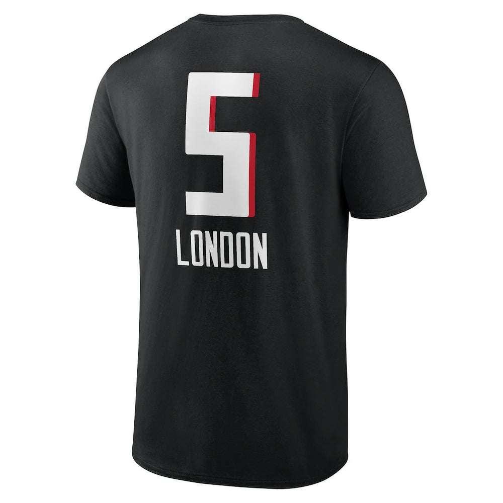 Drake London  Team Wordmark Player Name & Number T-Shirt - Atlanta Falcons T-shirts