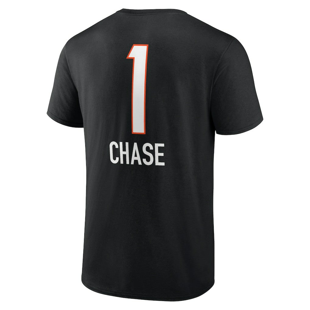 Ja'Marr Chase  Team Wordmark Player Name & Number T-Shirt - Cincinnati Bengals T-shirts