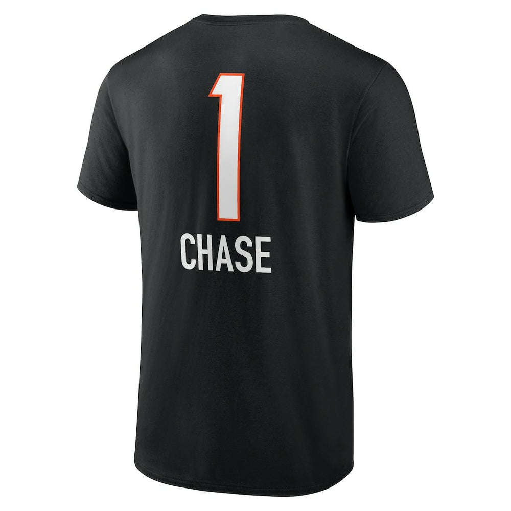 Ja'Marr Chase  Team Wordmark Player Name & Number T-Shirt - Cincinnati Bengals T-shirts
