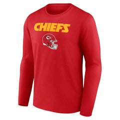 Travis Kelce  Team Wordmark Player Name & Number Long Sleeve T-Shirt - Kansas City Chiefs T-shirts