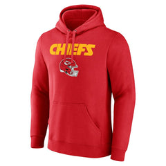 Travis Kelce  Team Wordmark Player Name & Number Pullover Hoodie - Kansas City Chiefs Hoodies