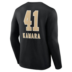 Alvin Kamara  Team Wordmark Player Name & Number Long Sleeve T-Shirt - New Orleans Saints T-shirts