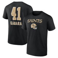 Alvin Kamara  Team Wordmark Player Name & Number T-Shirt - New Orleans Saints T-shirts