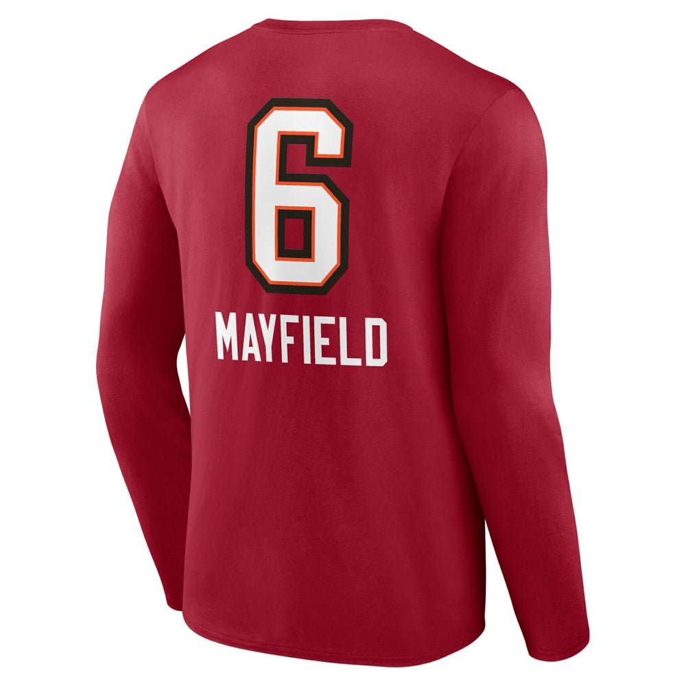 Baker Mayfield  Team Wordmark Player Name & Number Long Sleeve T-Shirt - Tampa Bay Buccaneers T-shirts