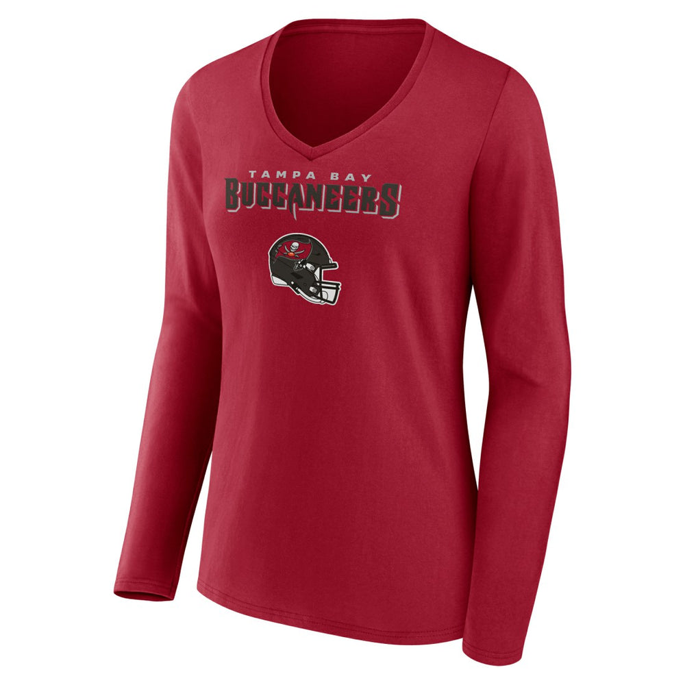Baker Mayfield  Women's Team Wordmark Player Name & Number Long Sleeve V-Neck T-Shirt - Tampa Bay Buccaneers T-shirts