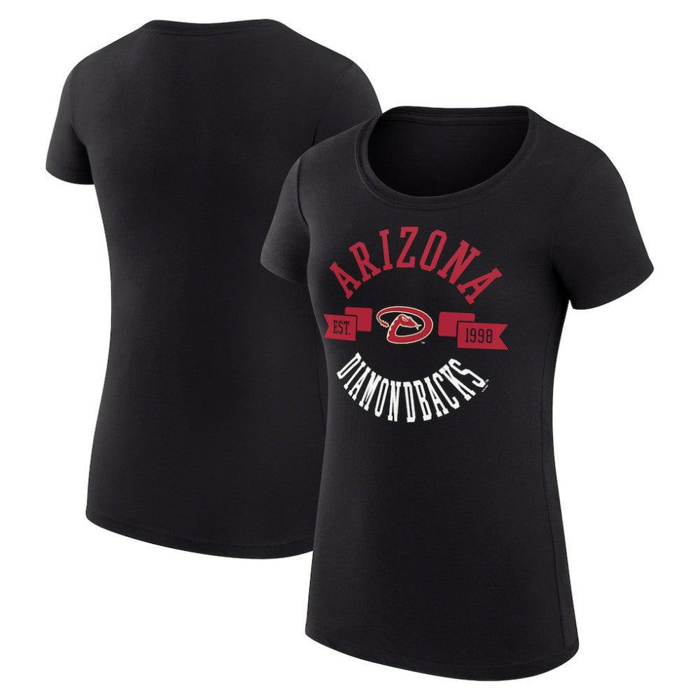 Black Arizona Diamondbacks G-III 4Her by Carl Banks Women's Super-Slim Fit Lightweight City Graphic T-Shirt