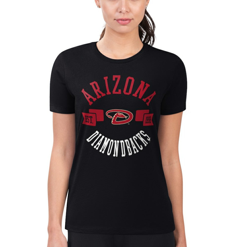 Black Arizona Diamondbacks G-III 4Her by Carl Banks Women's Super-Slim Fit Lightweight City Graphic T-Shirt