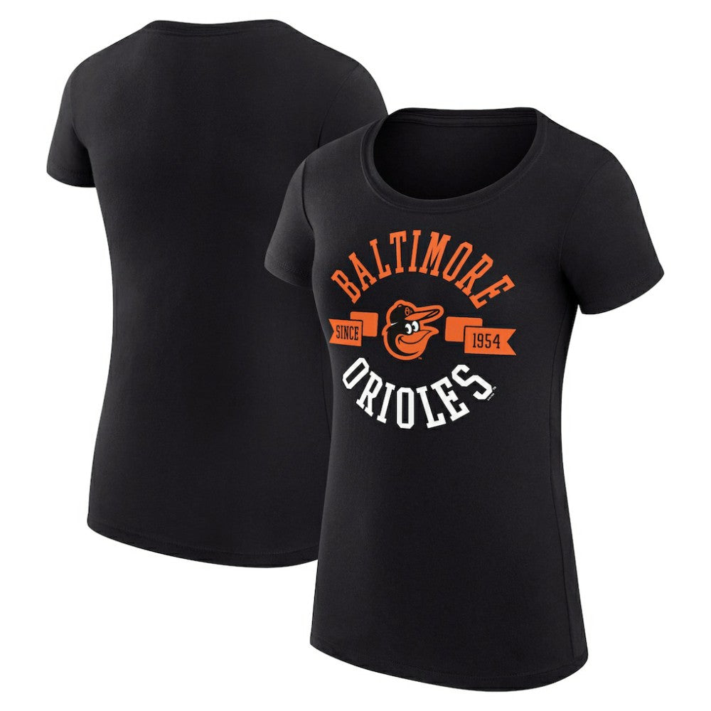 Black Baltimore Orioles G-III 4Her by Carl Banks Women's Super-Slim Fit Lightweight City Graphic T-Shirt